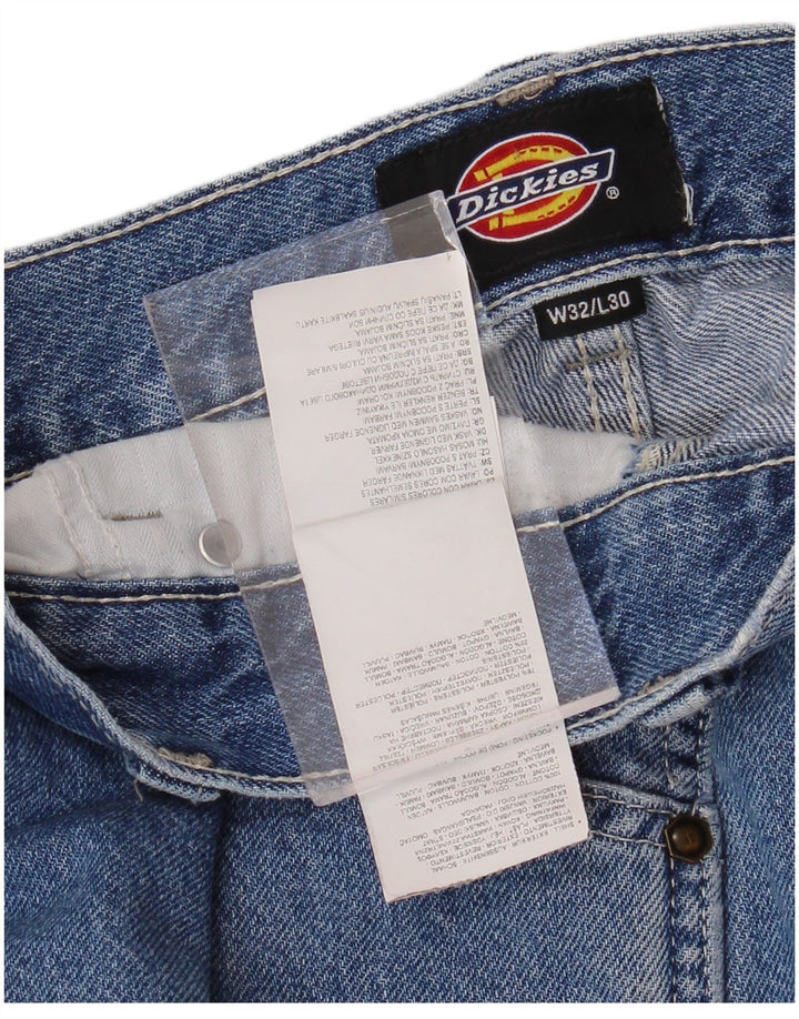 DICKIES Mens Cargo Tapered Jeans W32 L30 Azul Algodão