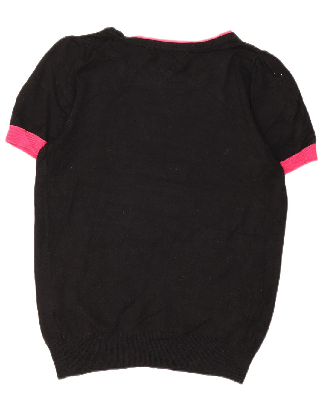 Suéter feminino Marks & Spencer com gola canoa Reino Unido 12 médio preto