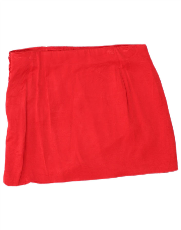 Minissaia feminina ZARA grande W30 viscose vermelha
