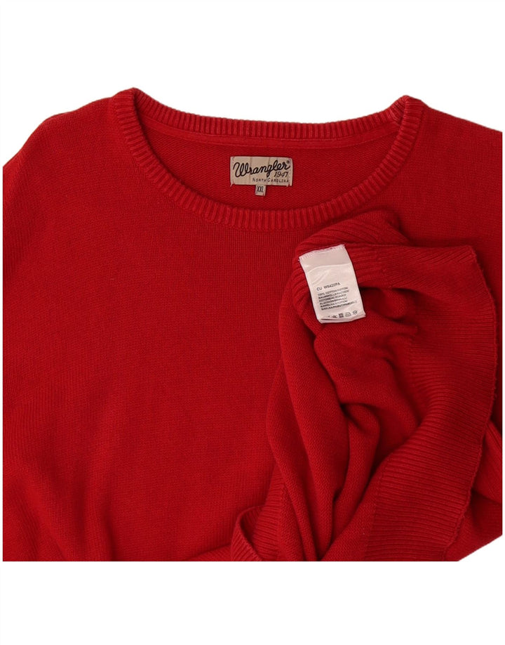 Suéter masculino WRANGLER com gola redonda 2XL algodão vermelho