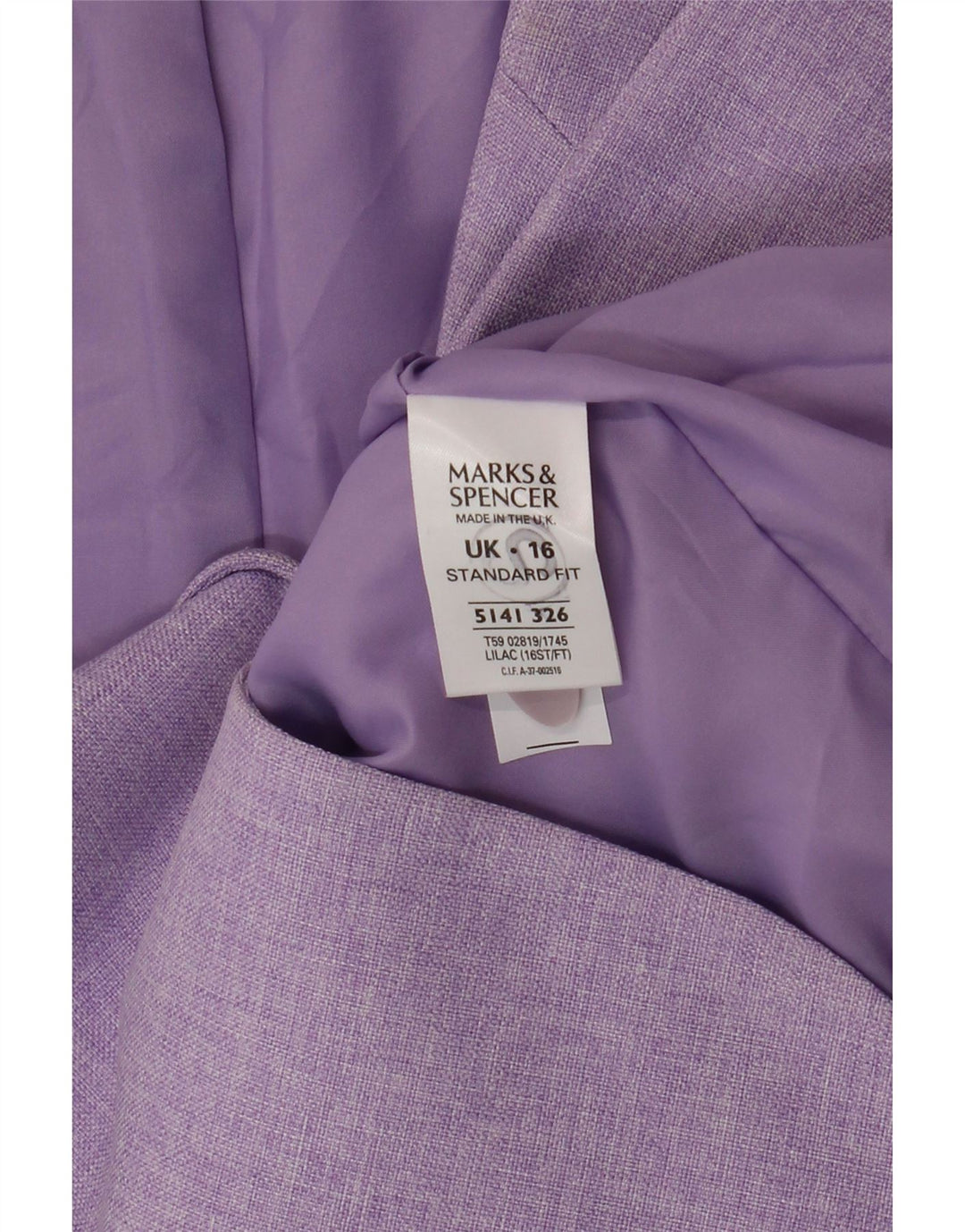 Jaqueta Blazer Feminina Marks & Spencer Standard Fit Reino Unido 16 Grande Roxo