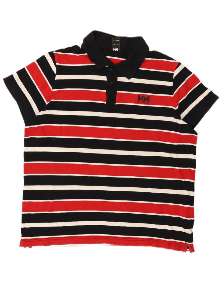 Camisa polo masculina Helly Hansen 3XL algodão listrado multicolorido