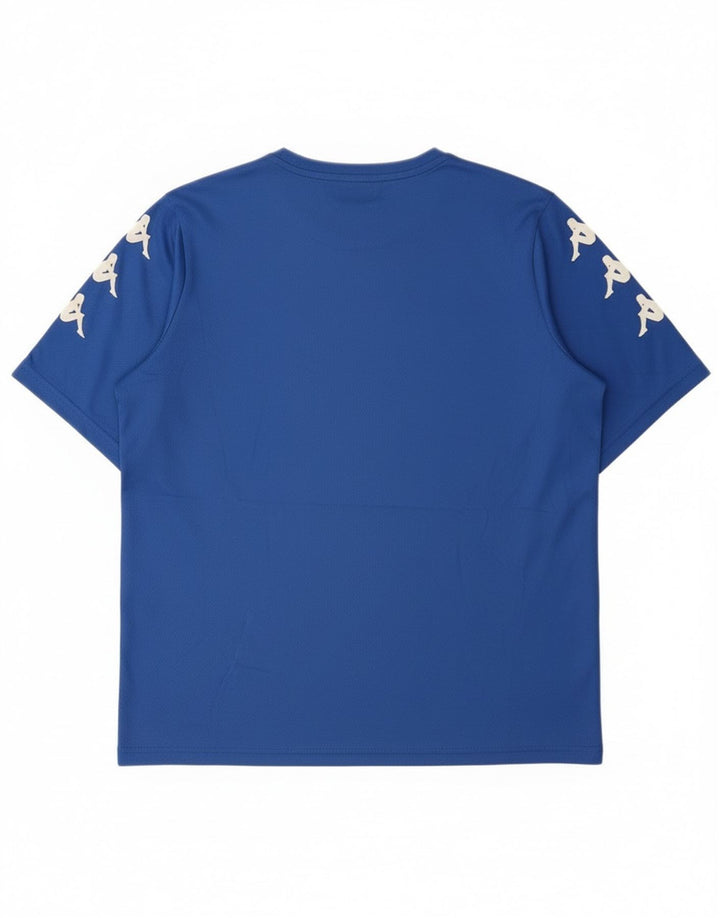 Camiseta masculina Kappa com estampa gráfica azul médio poliéster