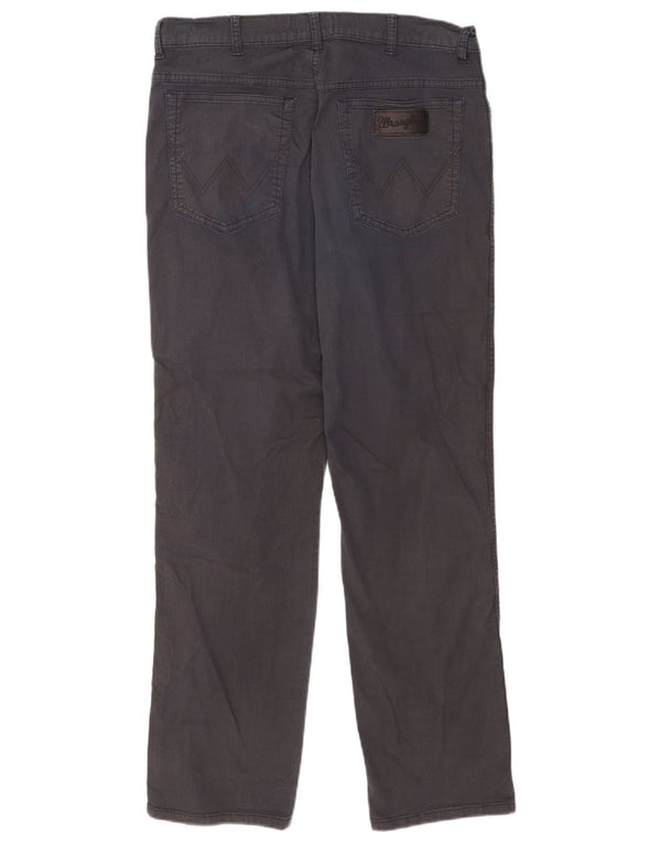 Calça Wrangler masculina Texas Straight Casual W34 L32 Azul Marinho Algodão