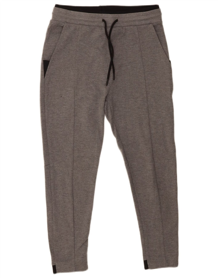 Zara Mens Crop Tracksuit Calças Médio Cinza Colourblock Poliéster