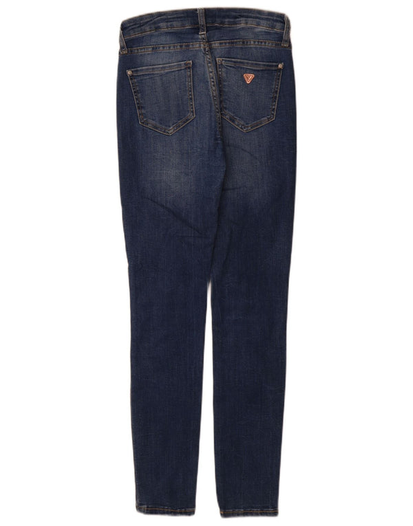 Guess Jeans skinny feminino de cintura média W24 L29 algodão azul marinho