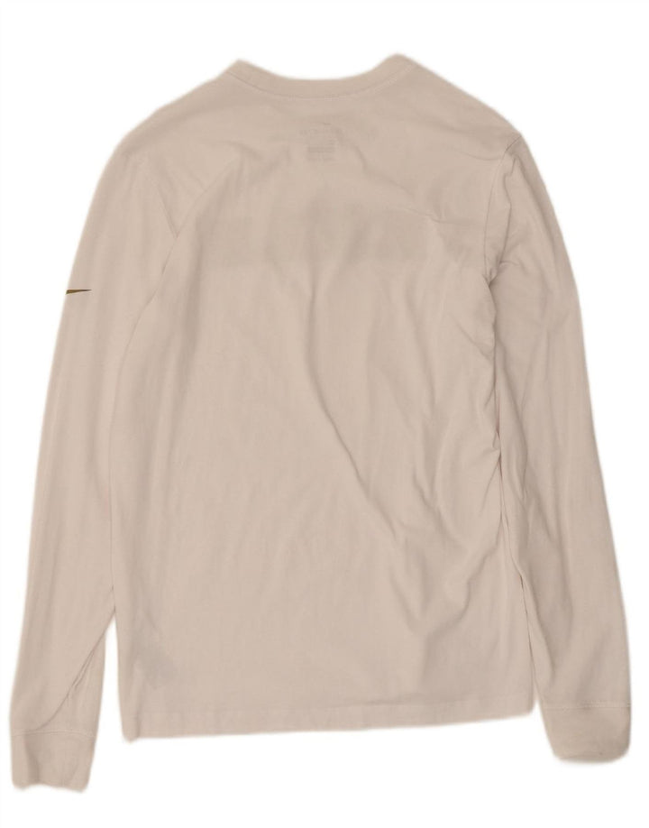PUMA Masculino Dri Fit Graphic Top Manga Longa Médio Algodão Branco