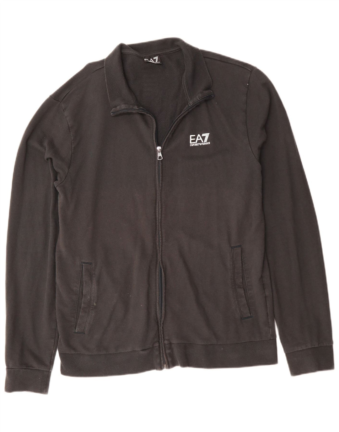 Emporio Armani Mens Treino Top Jaqueta Médio Algodão Preto