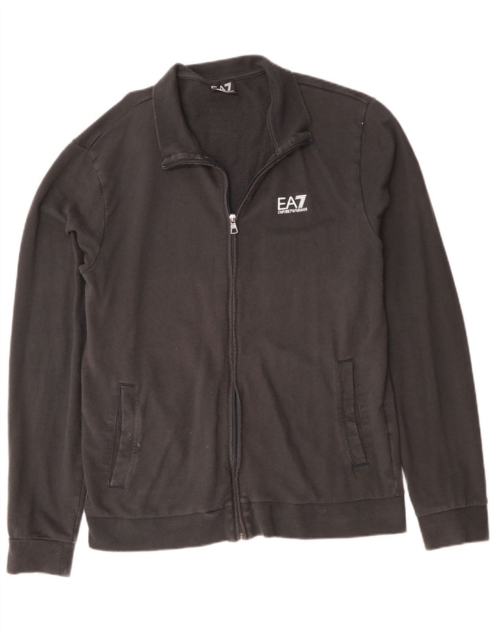 Emporio Armani Mens Treino Top Jaqueta Médio Algodão Preto