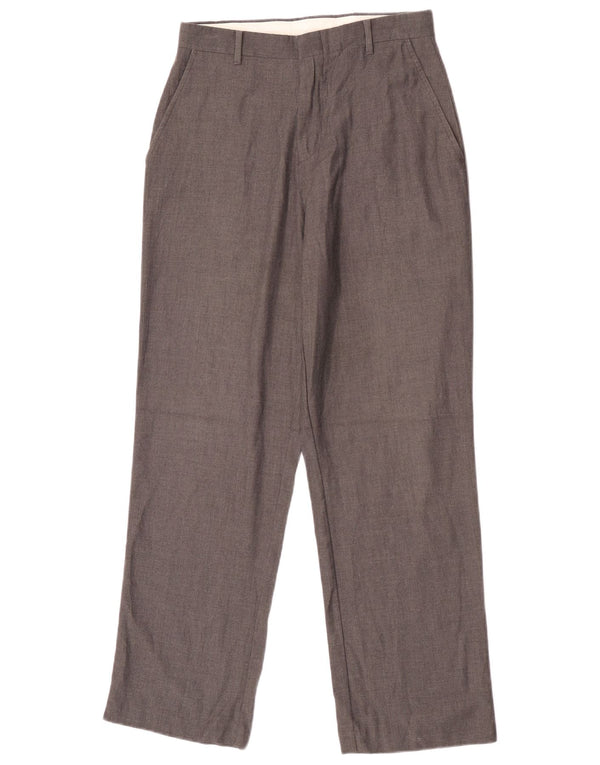 Calças Chino Retas Rapazes Chaps 15-16 Anos W28 L30 Cinzento Poliéster
