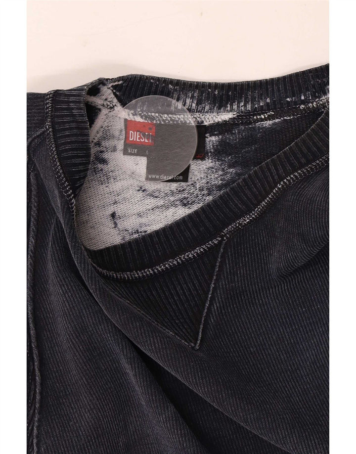 Diesel moletom masculino jumper grande algodão azul marinho