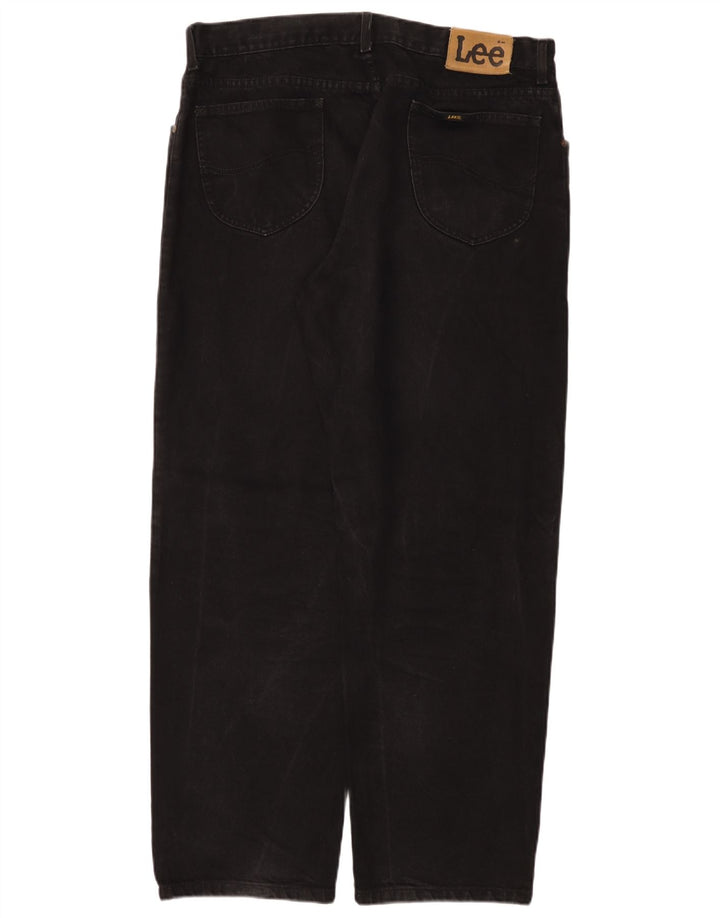Lee Mens Kansas Straight Jeans W38 L30 Algodão Preto