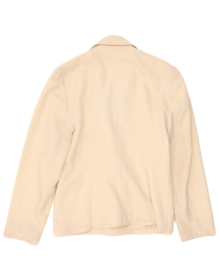 ALUMETTE AC. Jaqueta Blazer Feminina Paris Double Breasted Reino Unido 12 Bege Médio