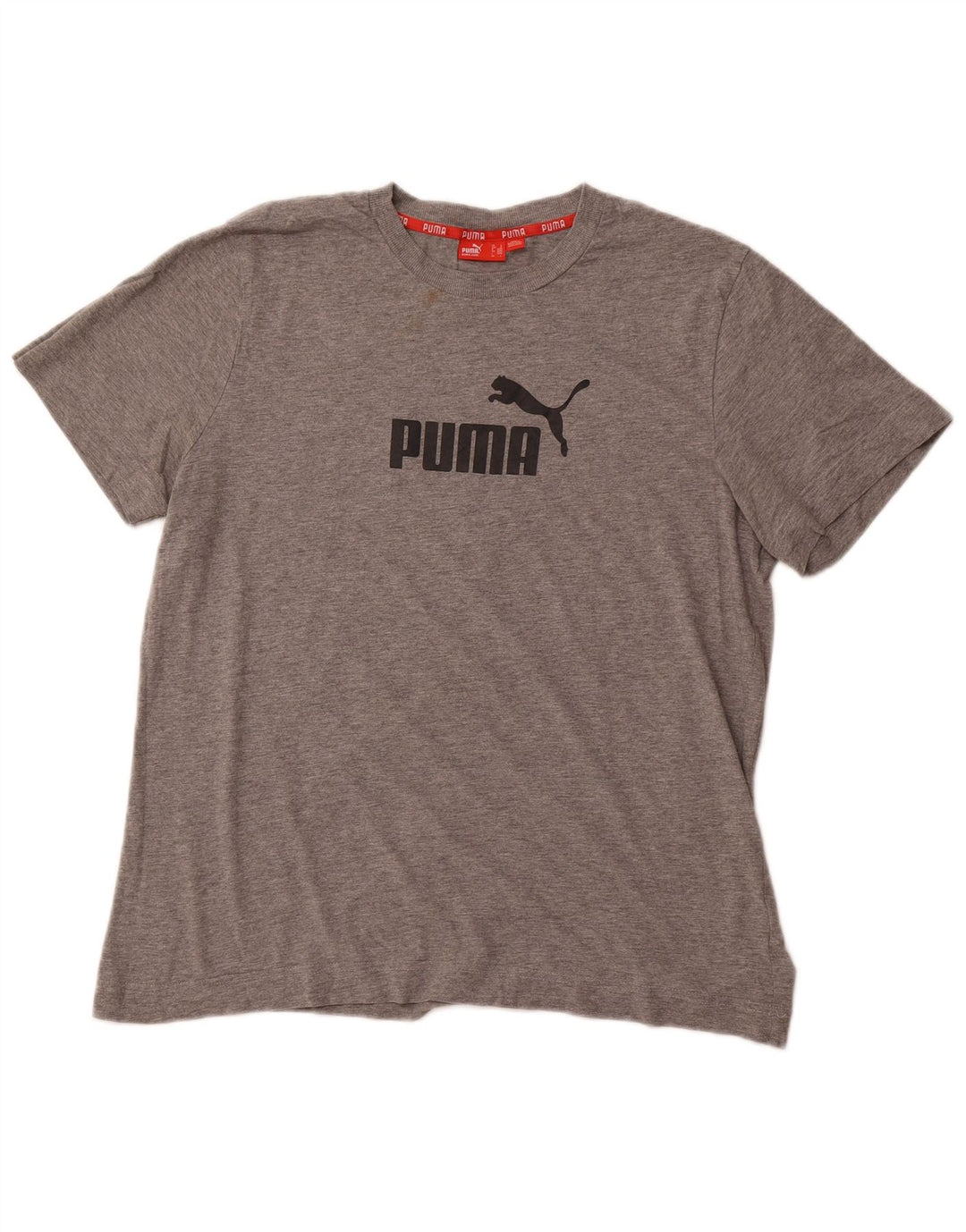 Camiseta masculina PUMA com estampa gráfica grande algodão cinza