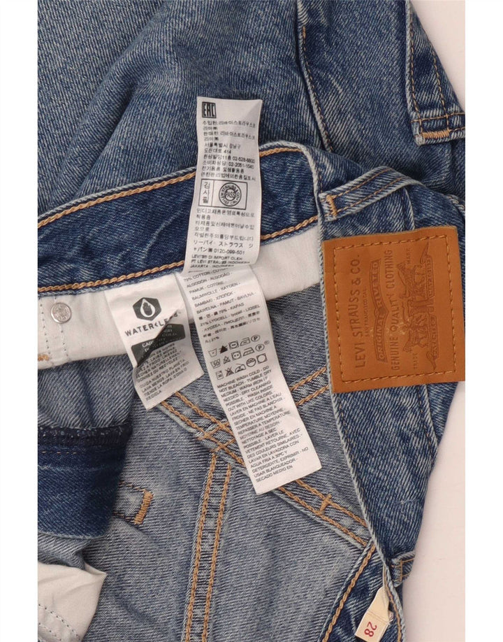 Shorts jeans feminino Levi's W28 algodão azul médio