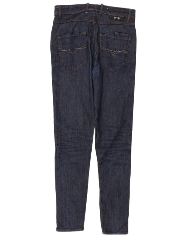 Guess Mens Charlie Slim Jeans W29 L31 Azul Marinho Algodão