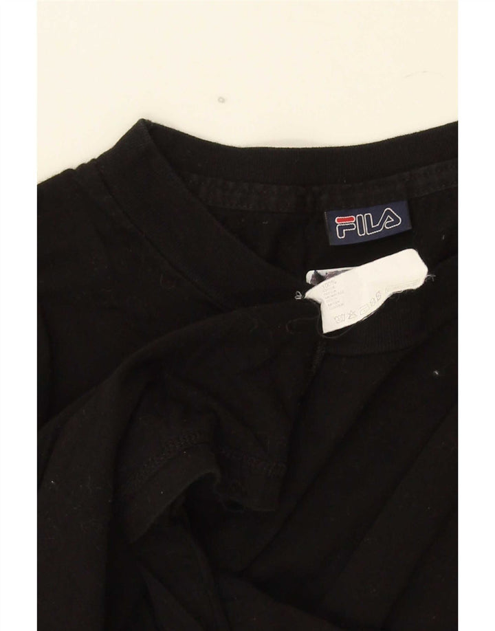 Camiseta masculina Fila Top médio algodão preto