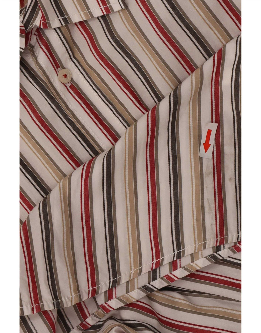 Camisa masculina de manga curta Camel Active listrada multicolorida média