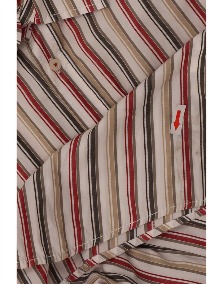 Camisa masculina de manga curta Camel Active listrada multicolorida média