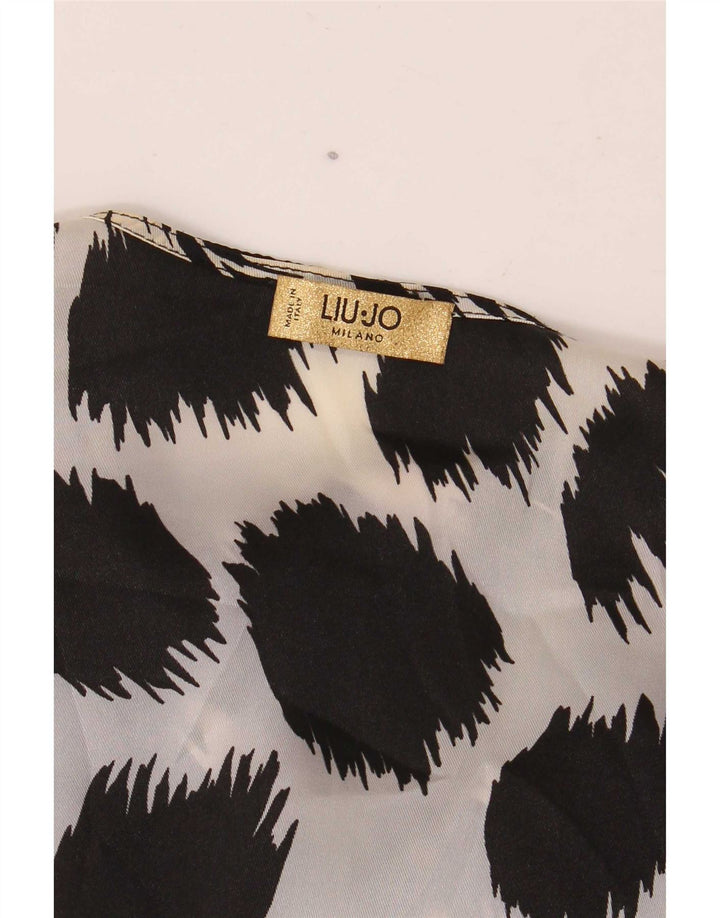 Blusa feminina de manga comprida Liu Jo UK 14 médio preto floral