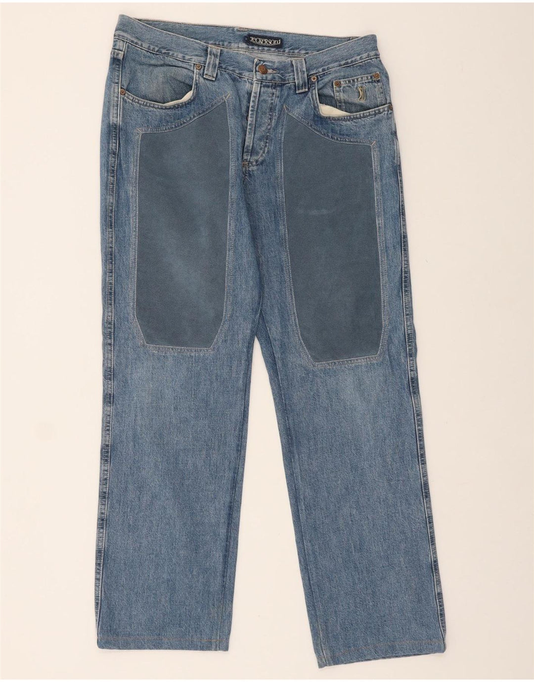 JECKERSON Mens Straight Jeans W38 L30 Blue Cotton Vintage Jeckerson and Second-Hand Jeckerson from Messina Hembry 