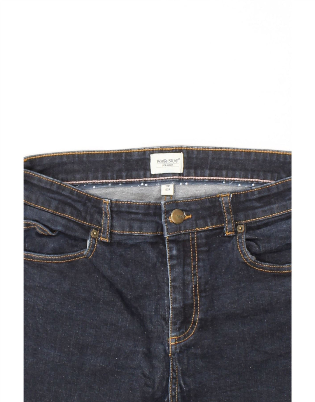 WHITE STUFF Womens Straight Jeans US 12 Large W28 L29 Blue Cotton Vintage White Stuff and Second-Hand White Stuff from Messina Hembry 