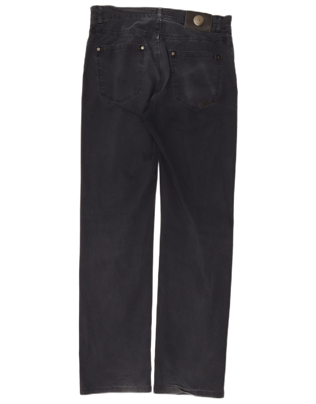 Trussardi Mens Straight Jeans W32 L32 Azul Marinho Algodão
