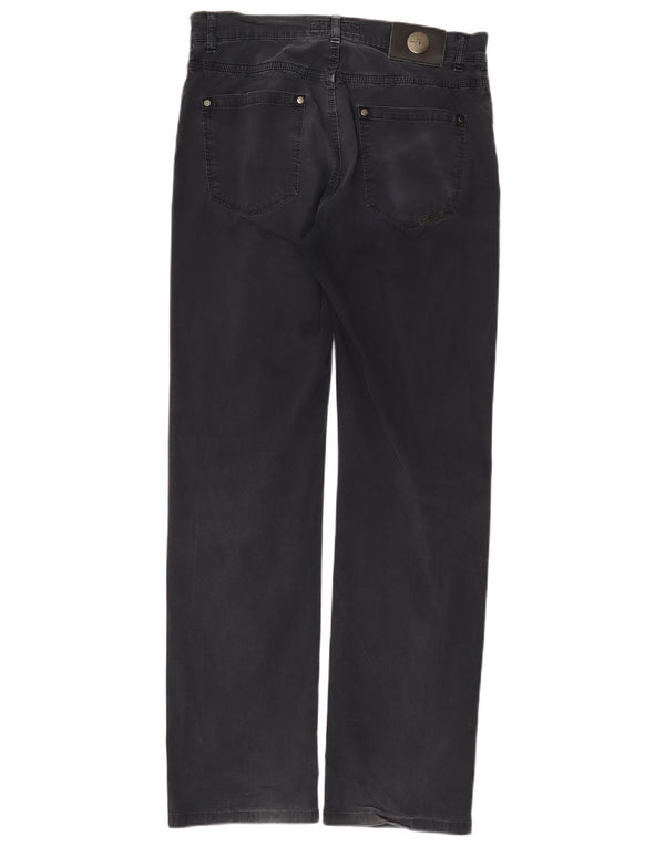 Trussardi Mens Straight Jeans W32 L32 Azul Marinho Algodão