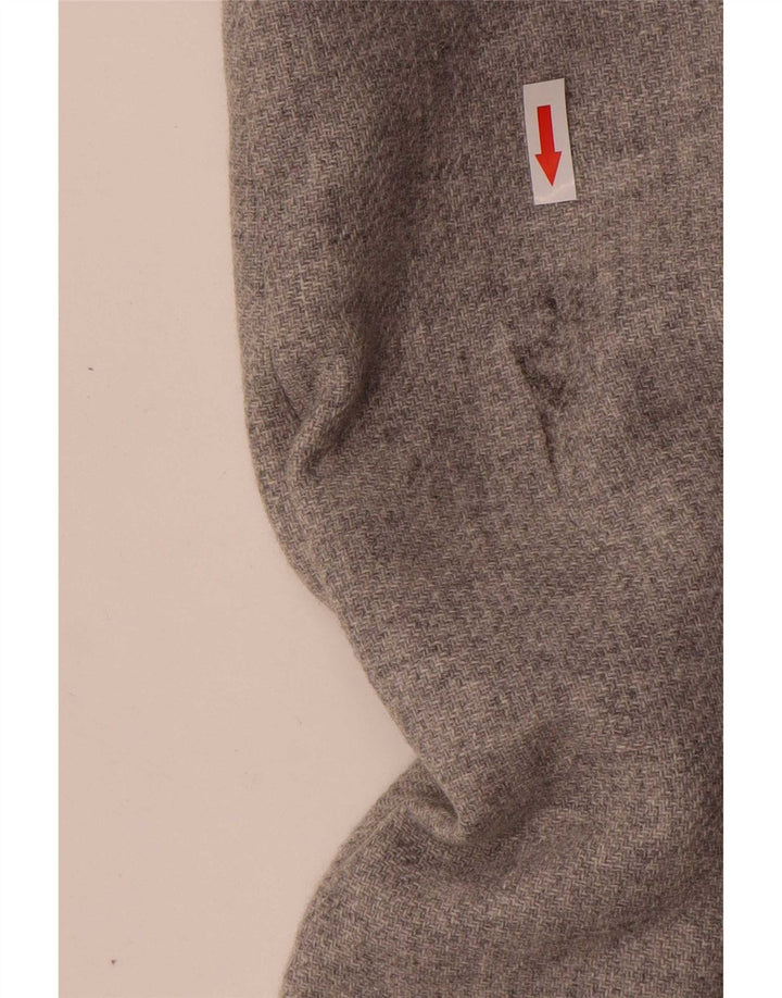 Casaco feminino Zara com peito duplo Reino Unido 14 lã cinza médio
