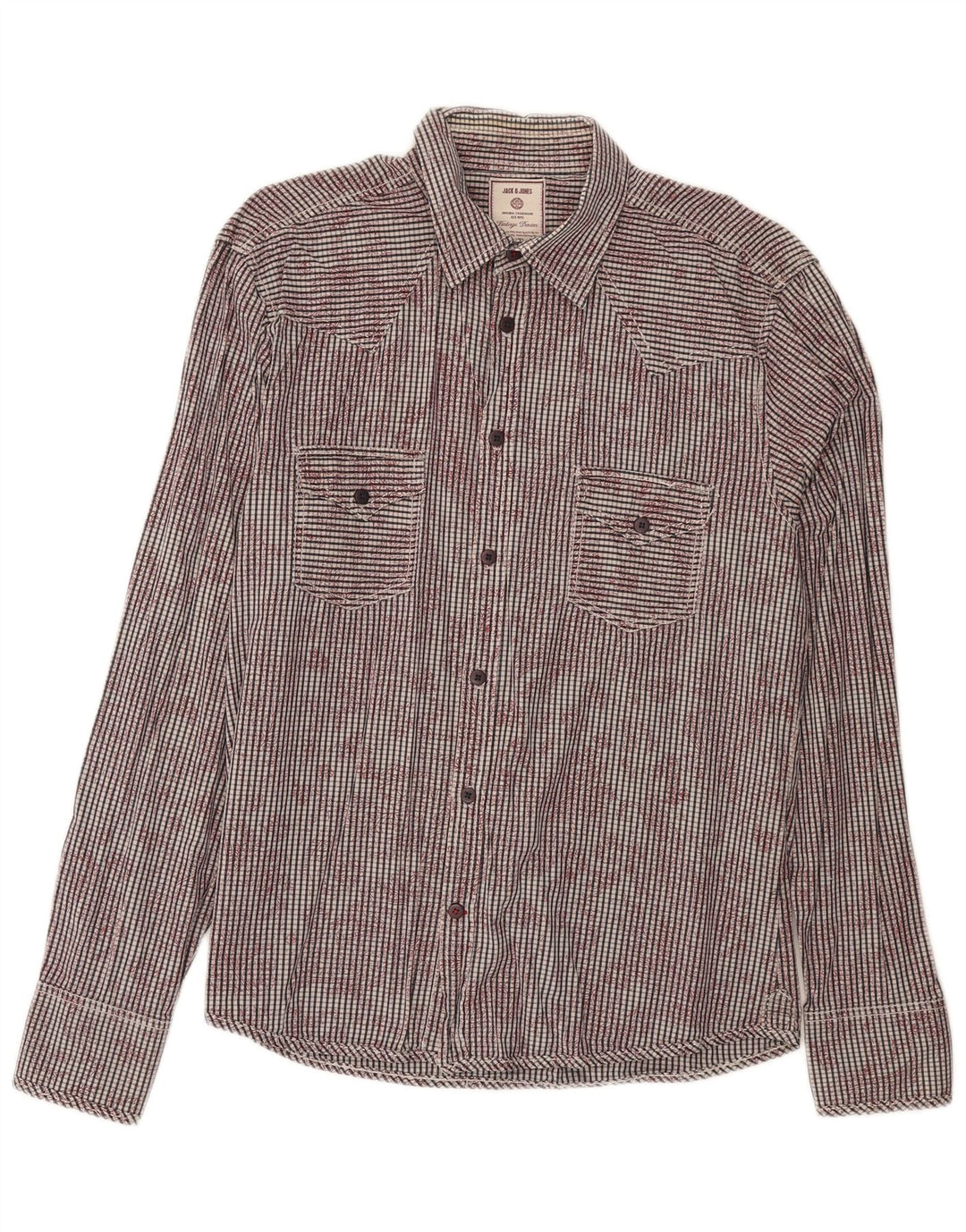 Camisa masculina JACK & JONES XL cinza xadrez