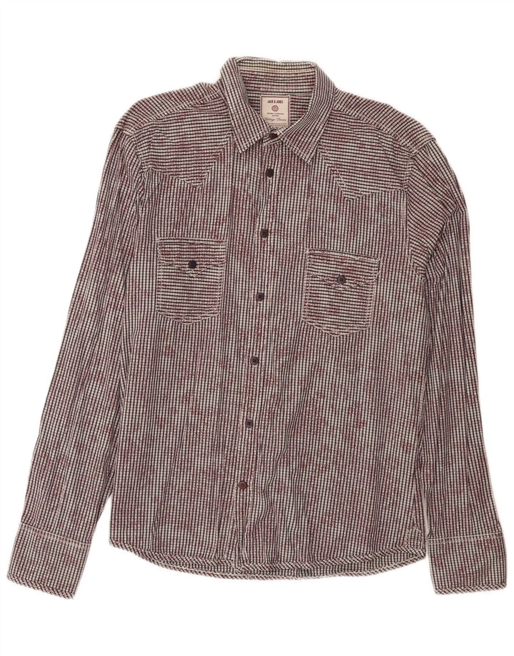 Camisa masculina JACK & JONES XL cinza xadrez