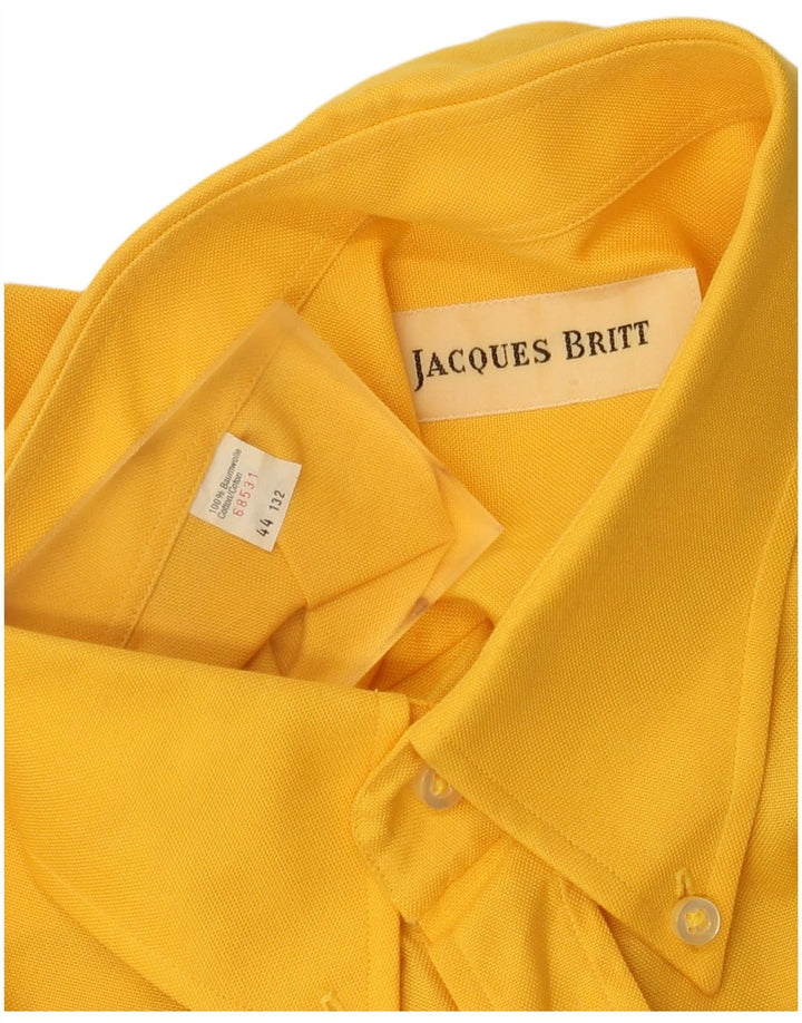 Camisa masculina Jacque Britt tamanho 44 XL algodão amarelo