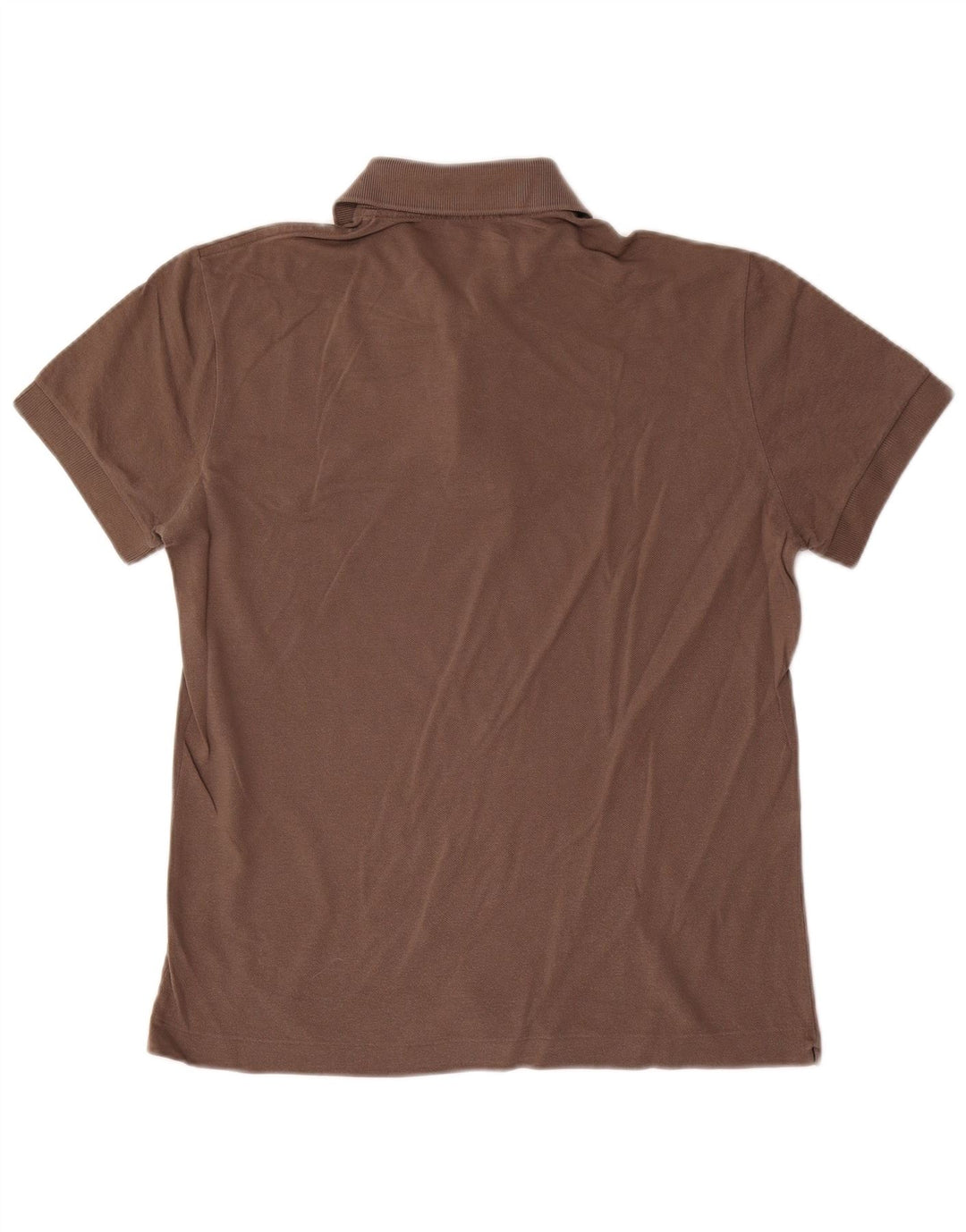 Camisa polo masculina Lacoste tamanho 3 pequeno algodão marrom
