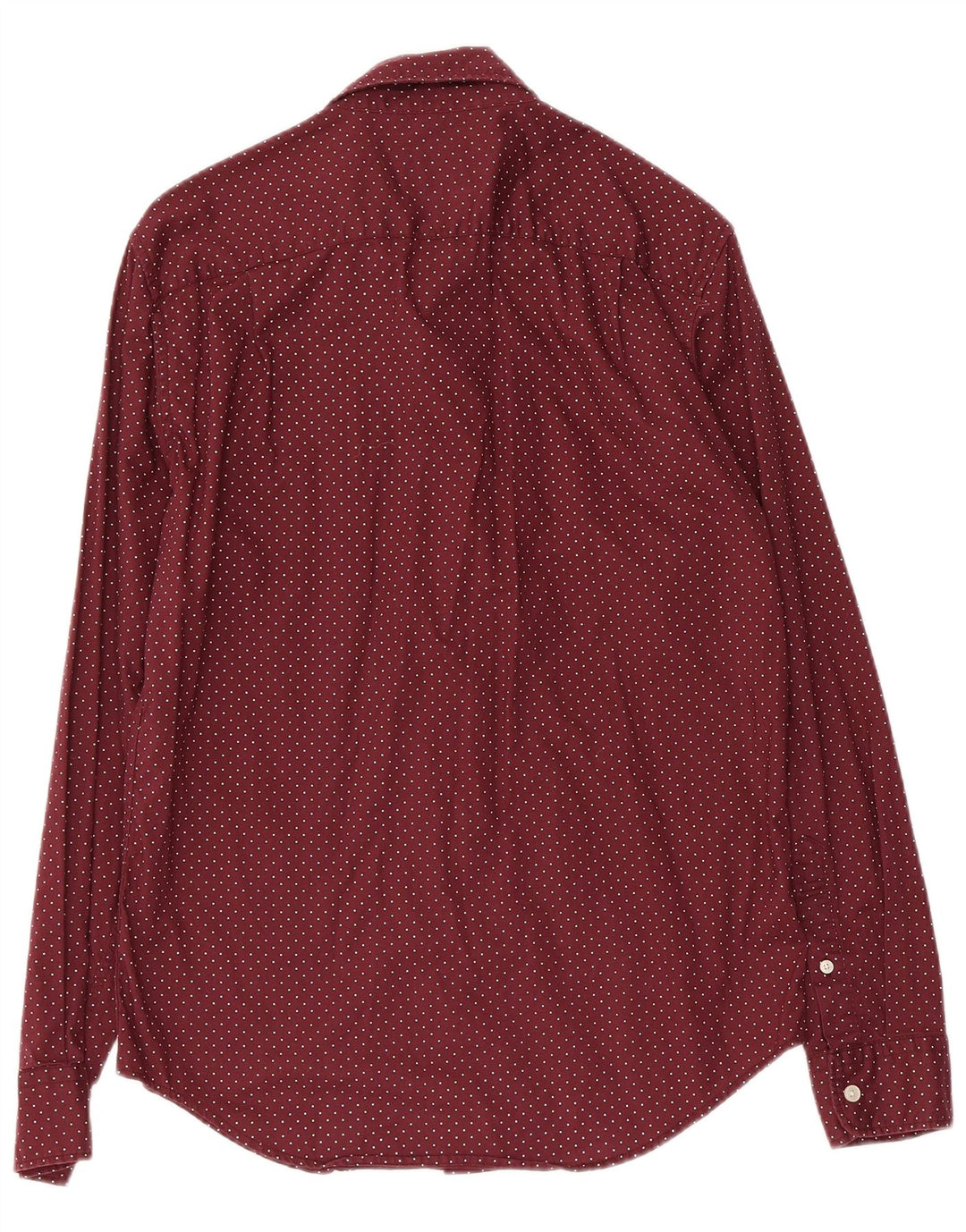 Camisa masculina American Eagle pequena algodão manchado Borgonha