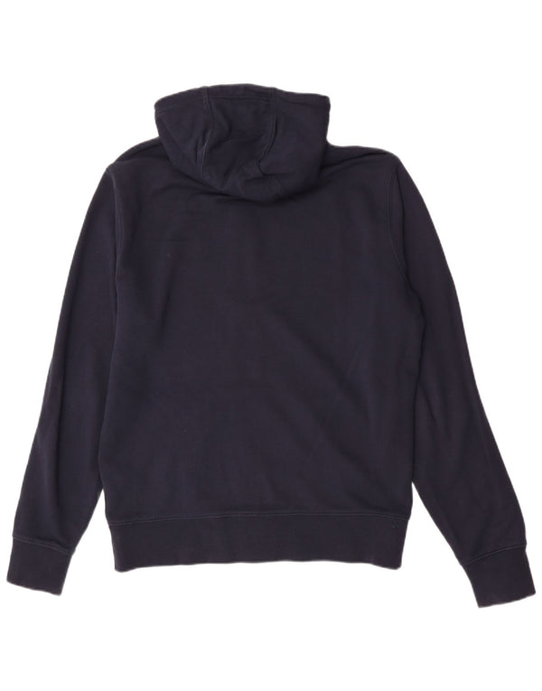 Tommy Hilfiger Suéter masculino com capuz e zíper regular com capuz grande azul marinho