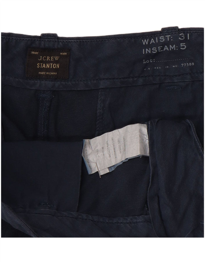J. Crew Shorts feminino Stanton Chino W31 algodão azul marinho médio