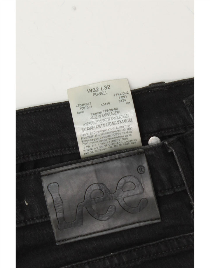 LEE Masculino Powell Slim Jeans W32 L30 Algodão Preto