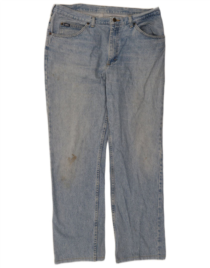 Jeans retos masculinos LEE W38 L34 algodão azul