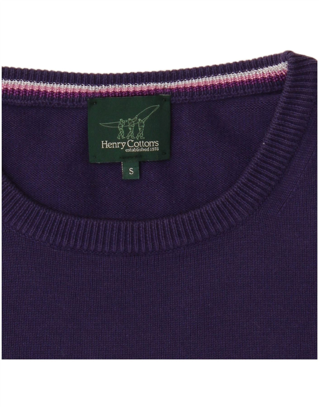Suéter masculino Henry Cottons com gola redonda, pequeno roxo