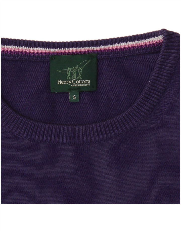 Suéter masculino Henry Cottons com gola redonda, pequeno roxo