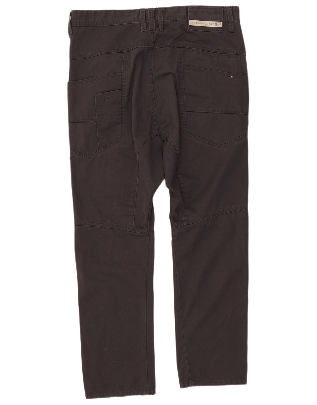 Calça casual slim masculina Jack & Jones W34 L25 poliéster preto
