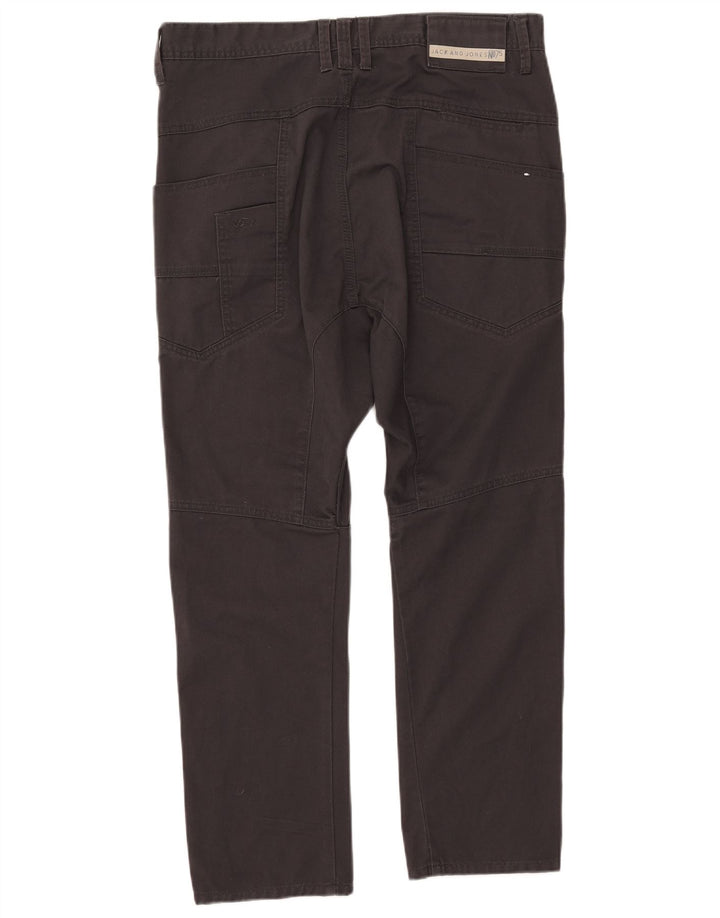 Calça casual slim masculina Jack & Jones W34 L25 poliéster preto