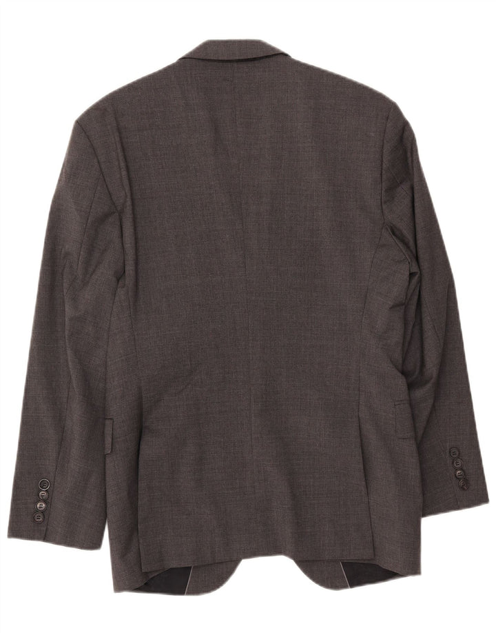 Jaqueta blazer masculina de 2 botões HUGO BOSS EU 48 lã cinza médio