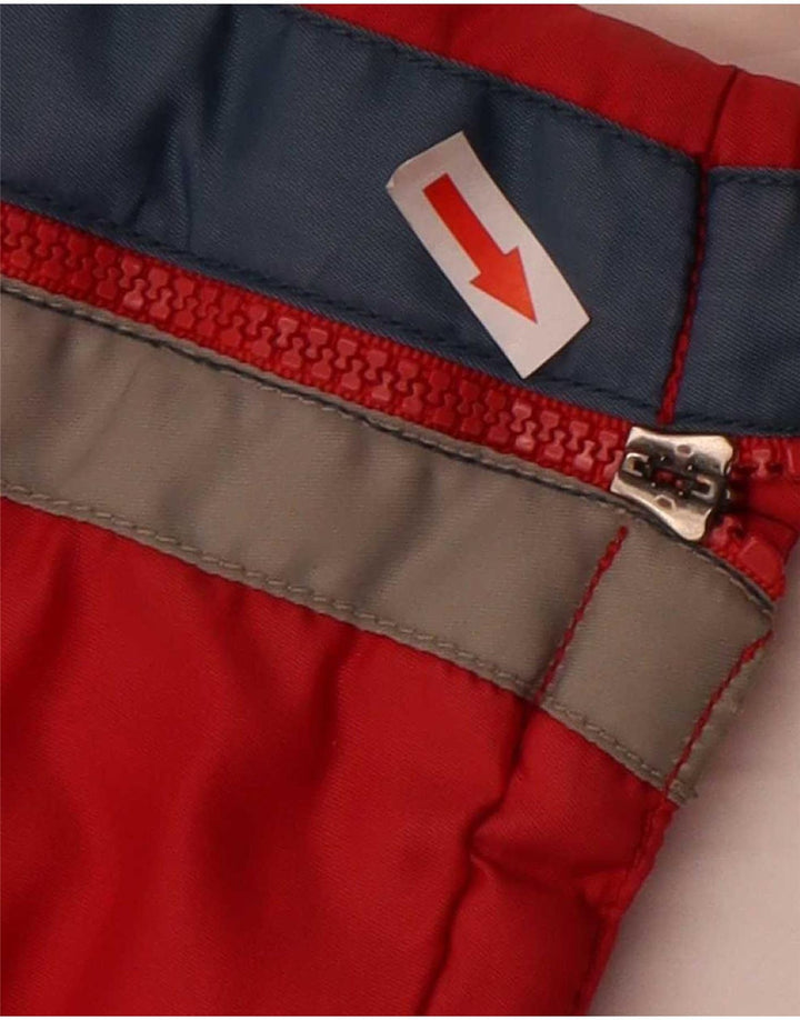 Jaqueta bomber masculina vintage UK 36 poliéster vermelho pequeno Colourblock