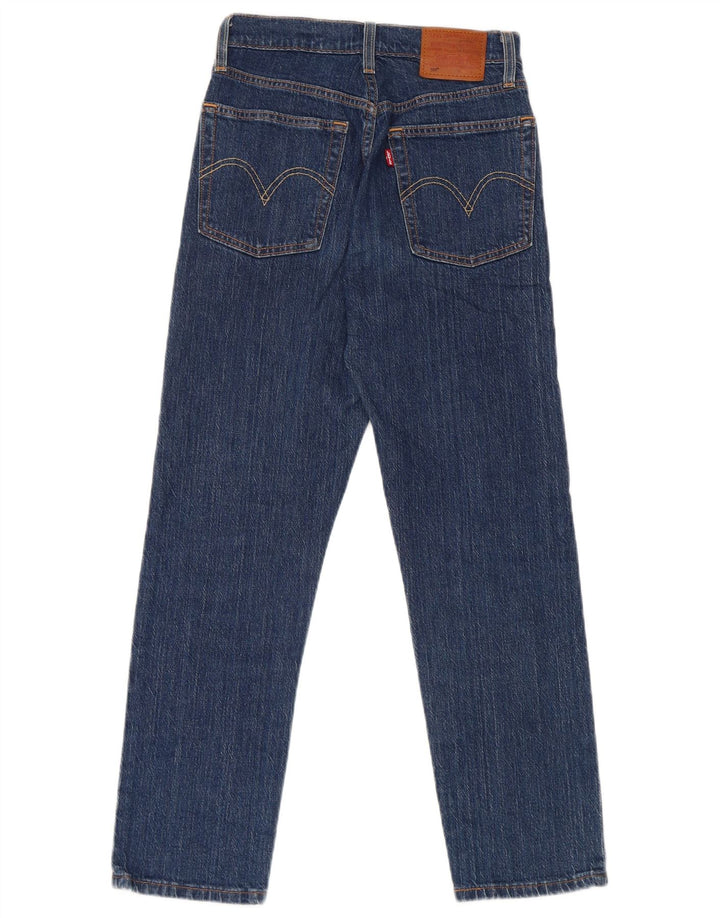 Calça jeans feminina Levi's 501 Straight W24 L26 azul algodão