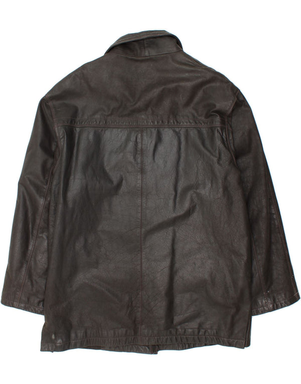 Casaco de couro masculino ROUTE 66 UK 46 3XL couro preto