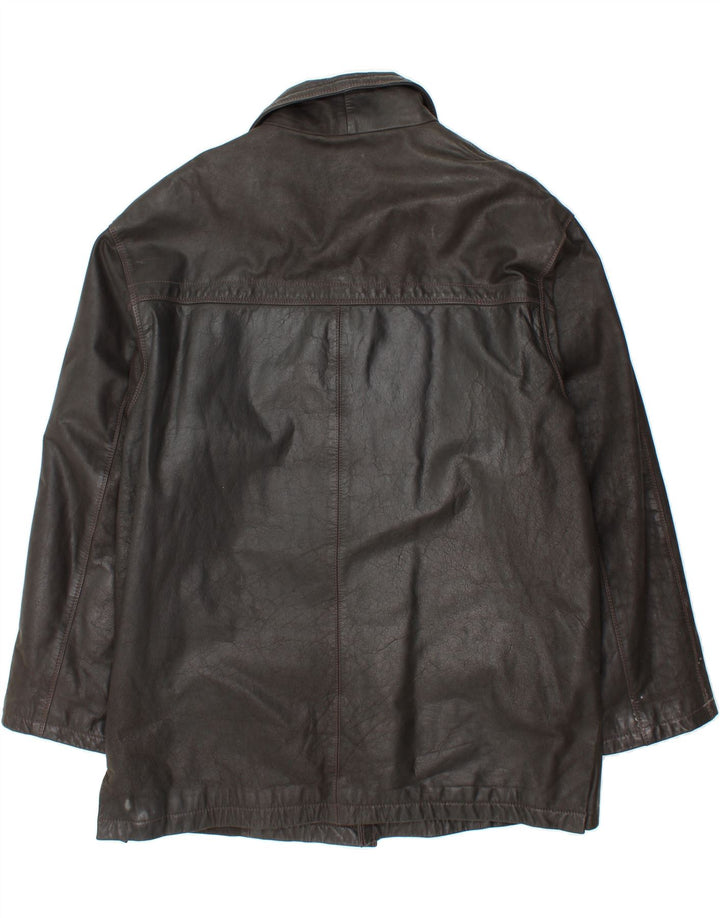 Casaco de couro masculino ROUTE 66 UK 46 3XL couro preto