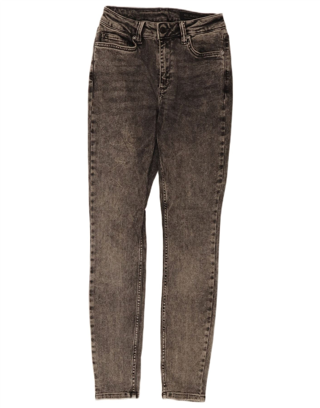 Calça jeans skinny feminina ALL SAINTS média W28 L29 algodão cinza