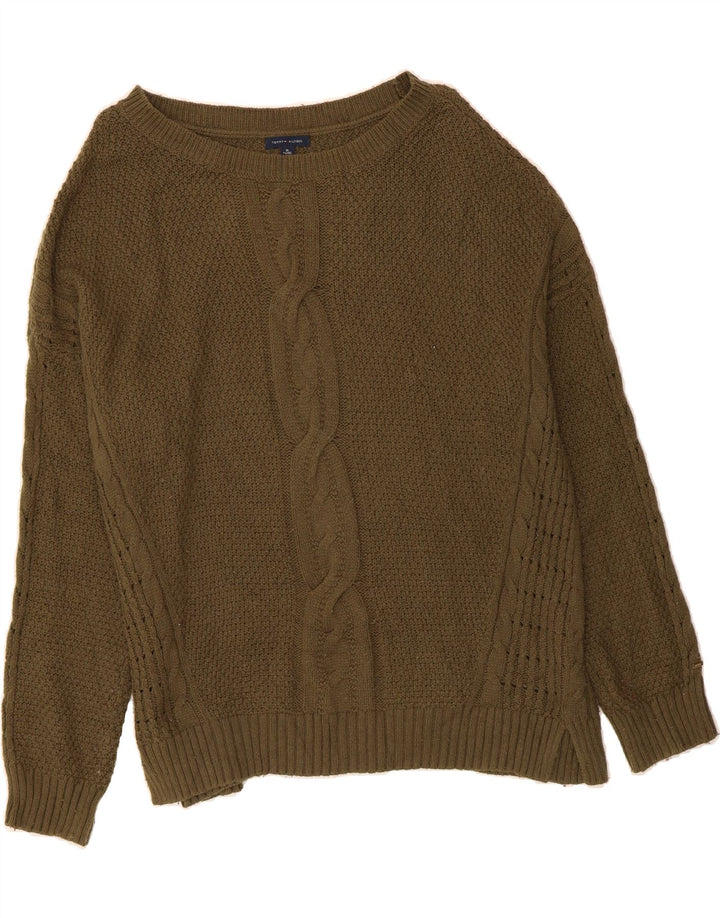 TOMMY HILFIGER Mens Boat Neck Jumper Sweater XL Green Cotton Vintage Tommy Hilfiger and Second-Hand Tommy Hilfiger from Messina Hembry 