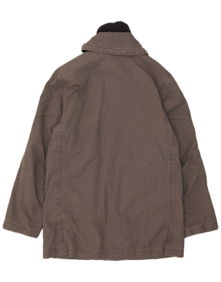 Jaqueta Parka masculina Murphy & Nye Reino Unido 38 algodão cinza médio